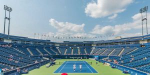 tennis grandstand installation
